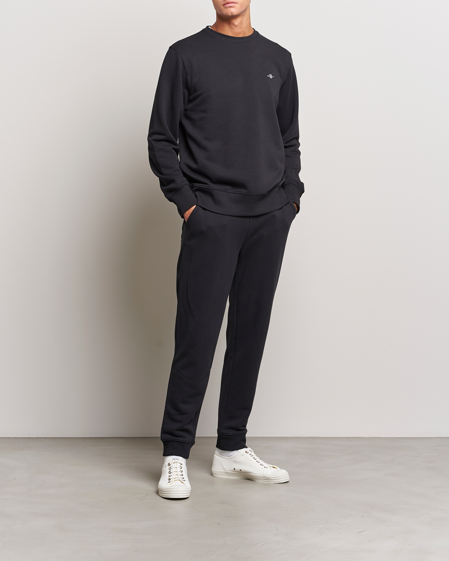 Men | Sweaters & Knitwear | GANT | Original Crew Neck Sweatshirt Black
