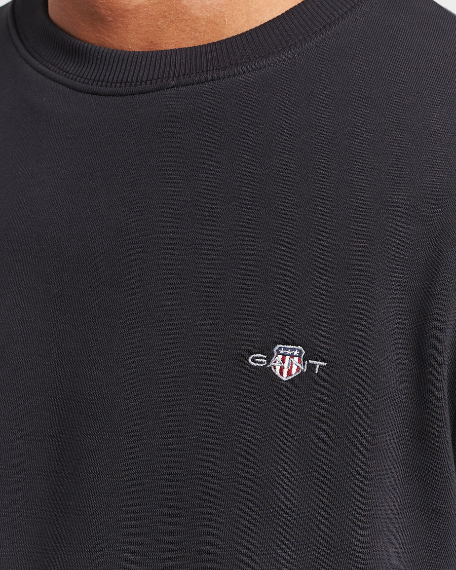 Men | Sweaters & Knitwear | GANT | Original Crew Neck Sweatshirt Black
