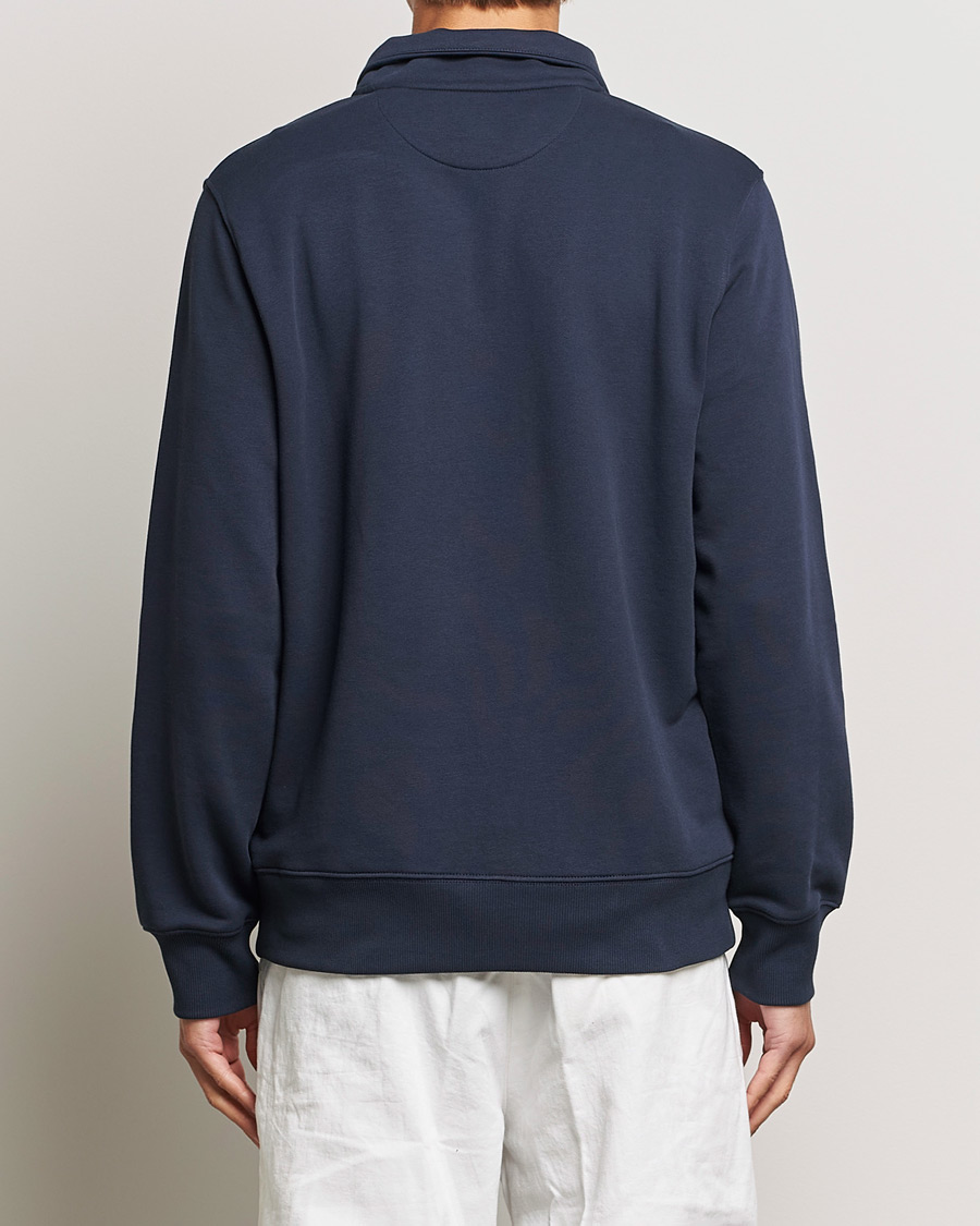 Men | Sweaters & Knitwear | GANT | Original Shield Half Zip Sweater Evening Blue