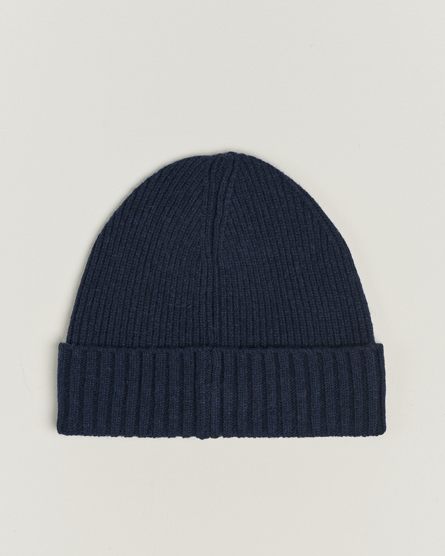 Men | Beanies | GANT | Wool Lined Beanie Marine