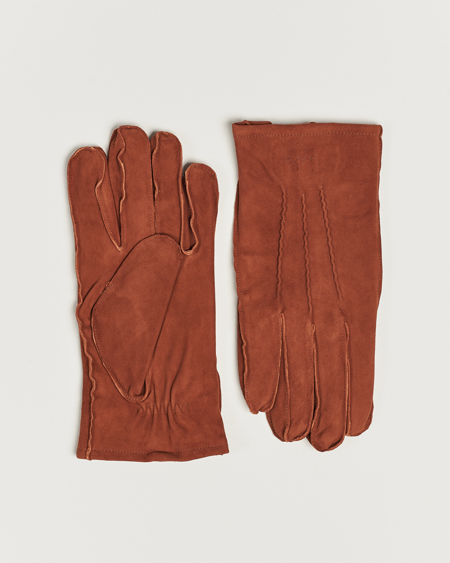 Men | GANT Classic Suede Gloves Clay Brown | Gant | Classic Suede Gloves Clay Brown