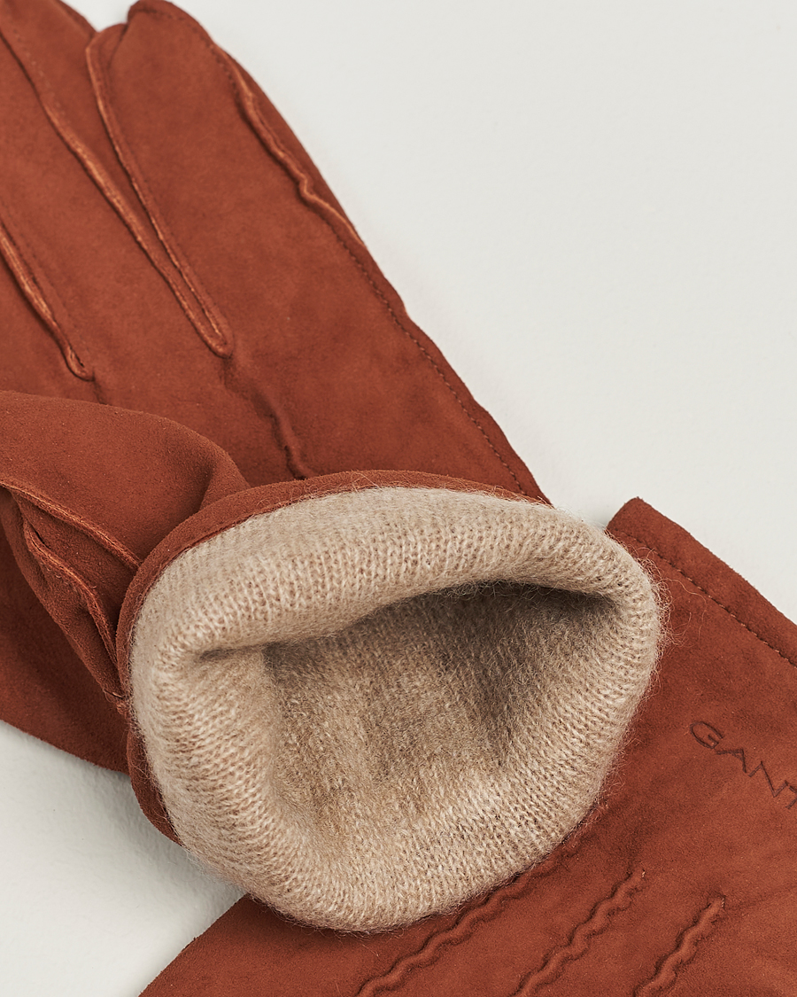 Men | GANT Classic Suede Gloves Clay Brown | Gant | Classic Suede Gloves Clay Brown