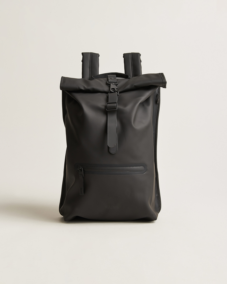 Men | Bags | RAINS | Rolltop Rucksack Black