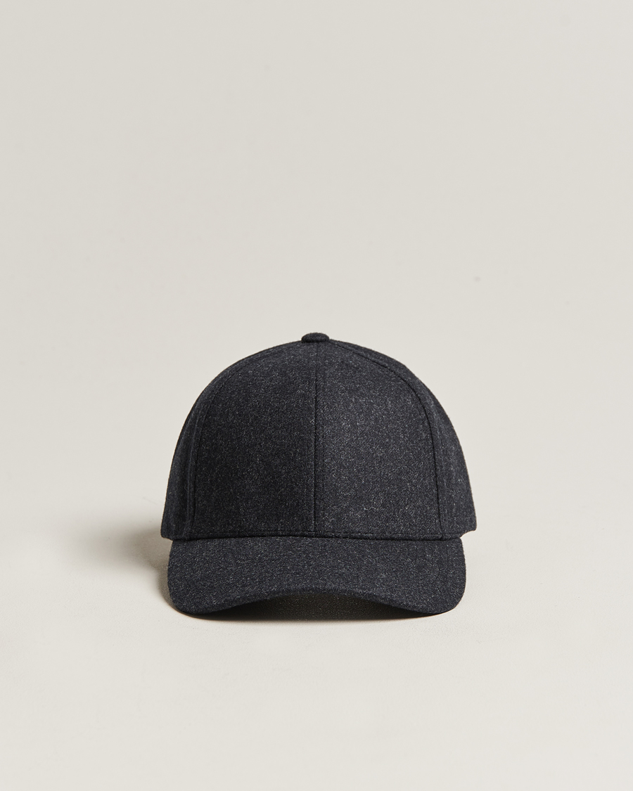 Men | Hats & Caps | Varsity Headwear | Flannel Baseball Cap Jade Black