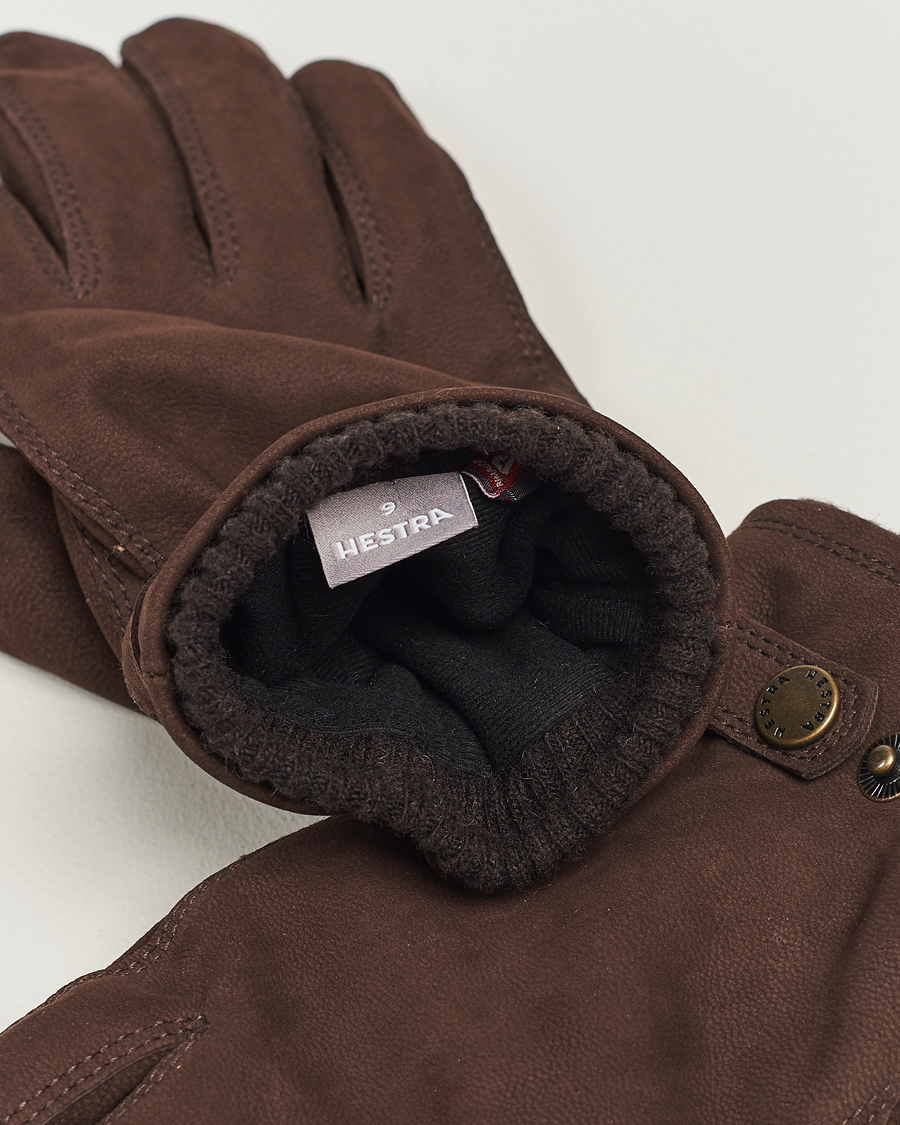 Men | Gloves | Hestra | Bergsvik Primaloft Lined Nubuck Glove Espresso