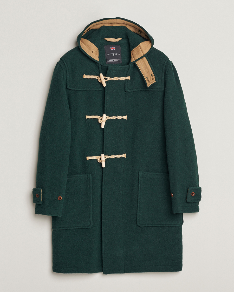 Men | Coats & Jackets | Gloverall | 575 Monty Original Duffle Coat Pine Green