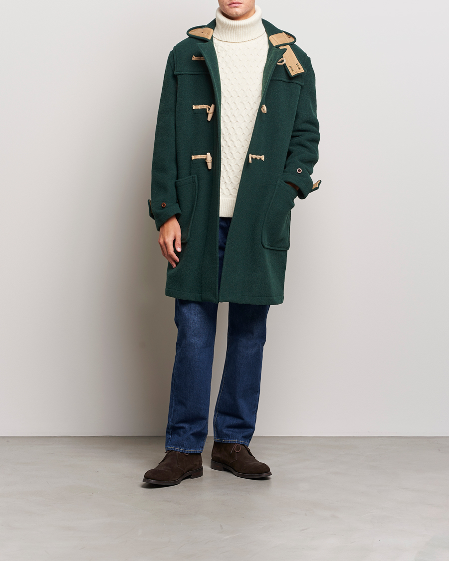 Men | Coats & Jackets | Gloverall | 575 Monty Original Duffle Coat Pine Green