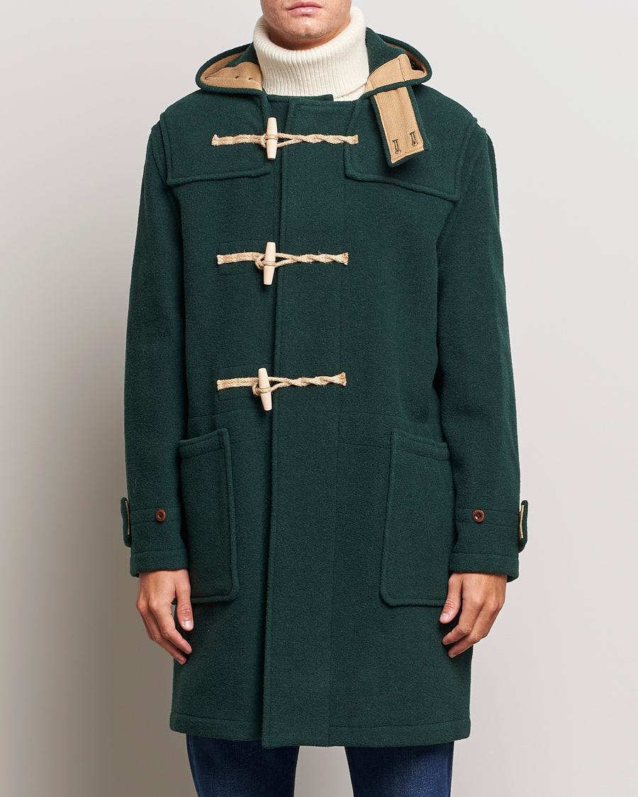 Men | Coats & Jackets | Gloverall | 575 Monty Original Duffle Coat Pine Green