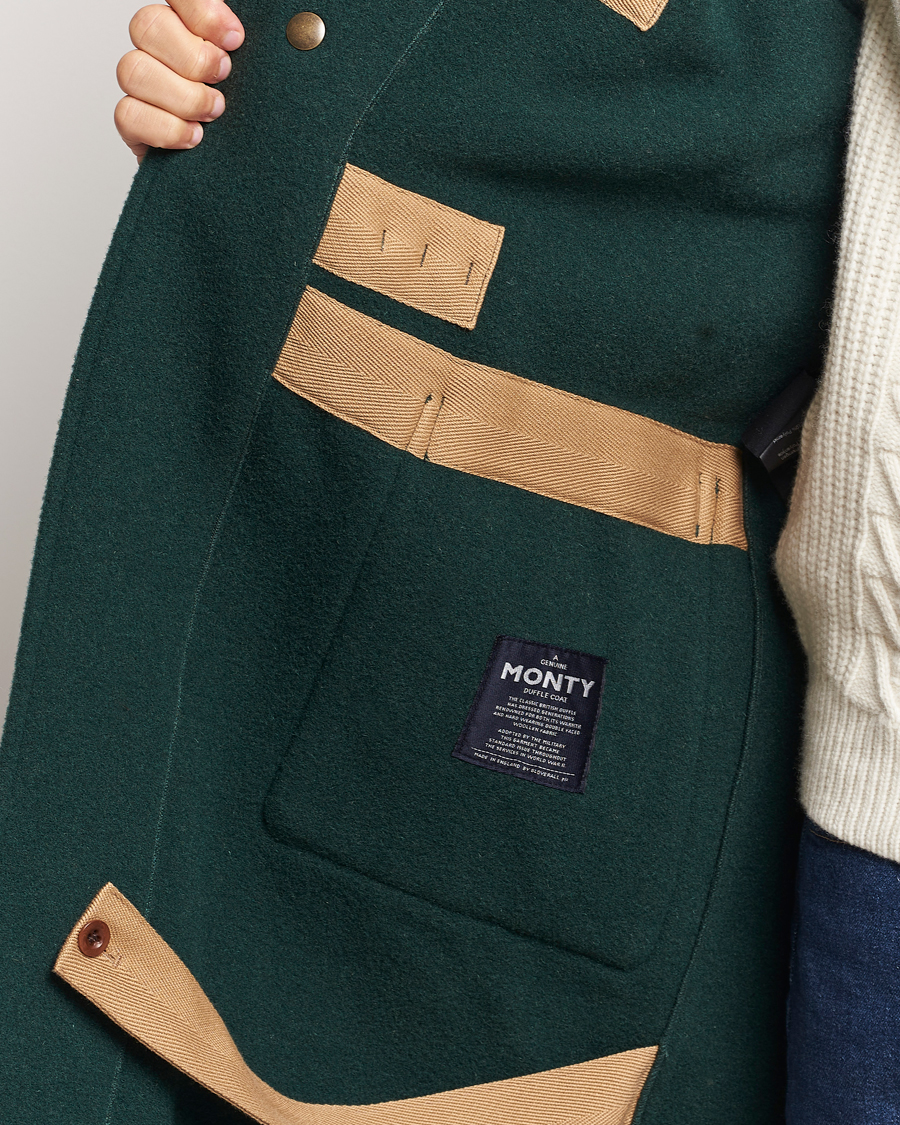 Men | Coats & Jackets | Gloverall | 575 Monty Original Duffle Coat Pine Green