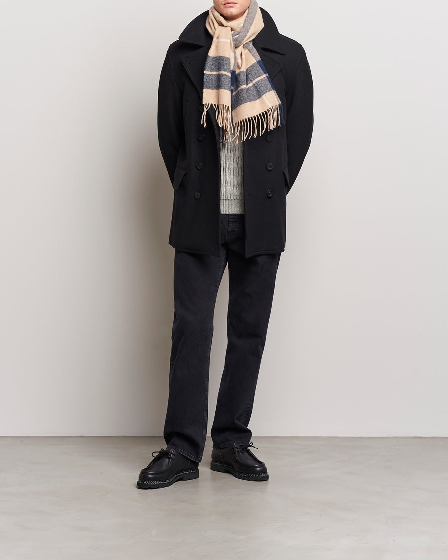 Men | Coats & Jackets | Gloverall | Churchill Reefer Peacoat Black