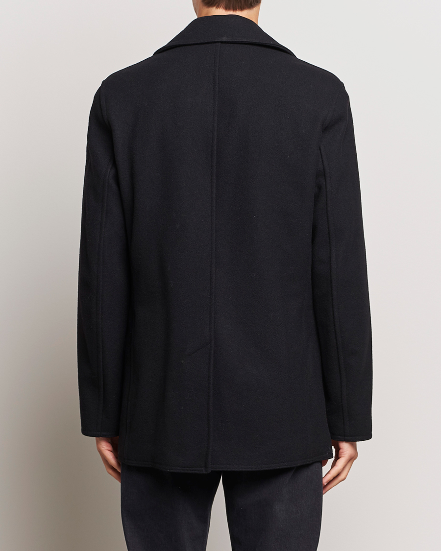 Men | Coats & Jackets | Gloverall | Churchill Reefer Peacoat Black