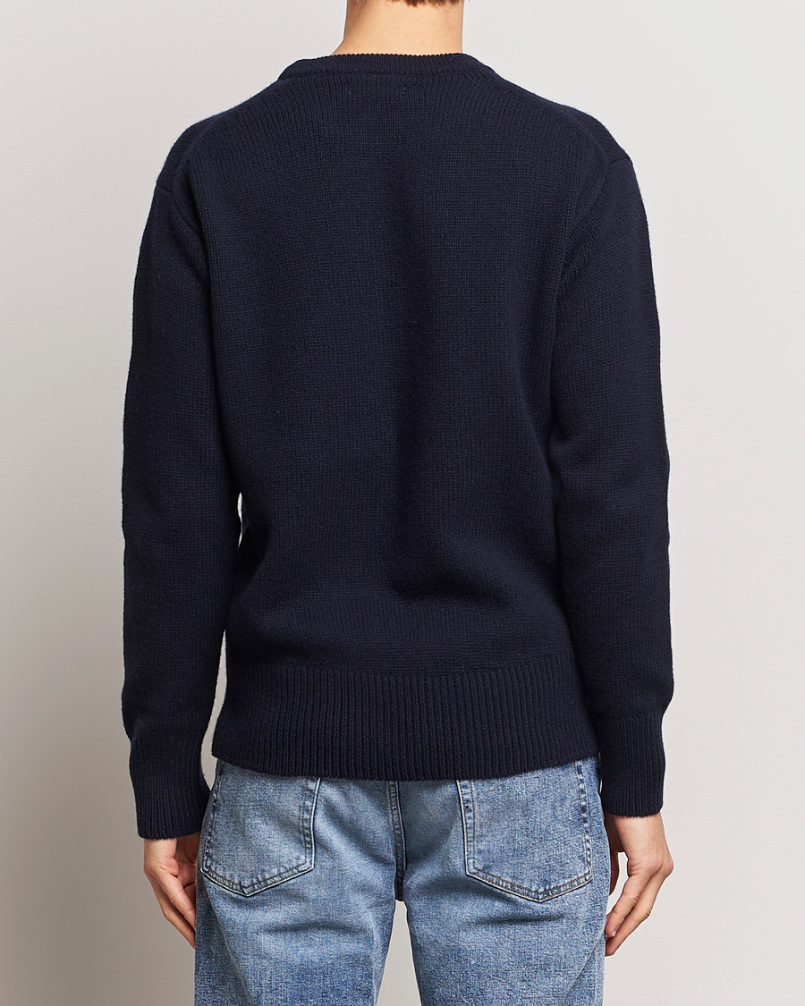 Men | Sweaters & Knitwear | Merz b. Schwanen | Cashmere/Merino Pullover Dark Navy