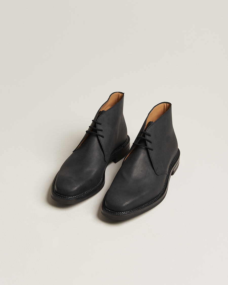 Men | Boots | Crockett & Jones | Molton Chukka Black Rough-Out Suede