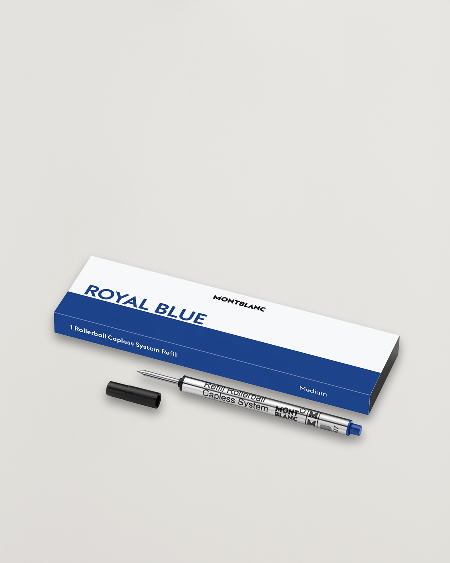 Men | Pens | Montblanc | 1 Rollerball M Capless System Refill Royal Blue