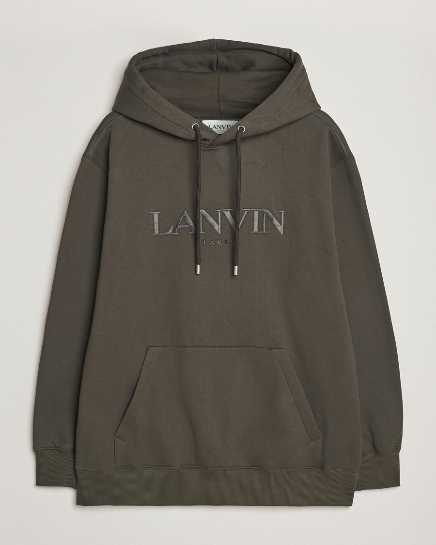 Men | Sweaters & Knitwear | Lanvin | Oversized Logo Hoodie Loden