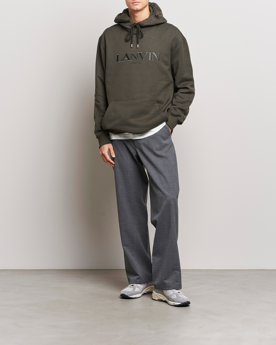 Men | Sweaters & Knitwear | Lanvin | Oversized Logo Hoodie Loden