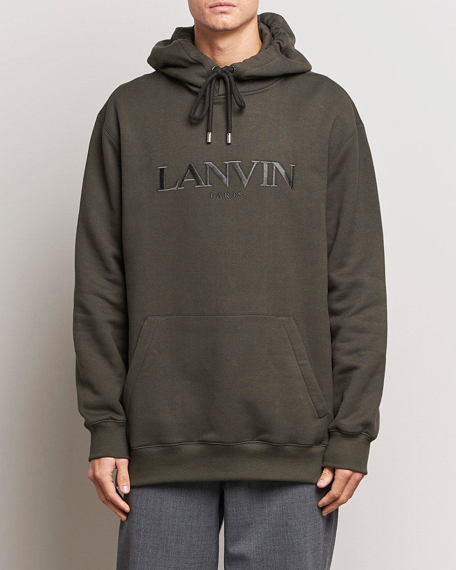 Men | Sweaters & Knitwear | Lanvin | Oversized Logo Hoodie Loden