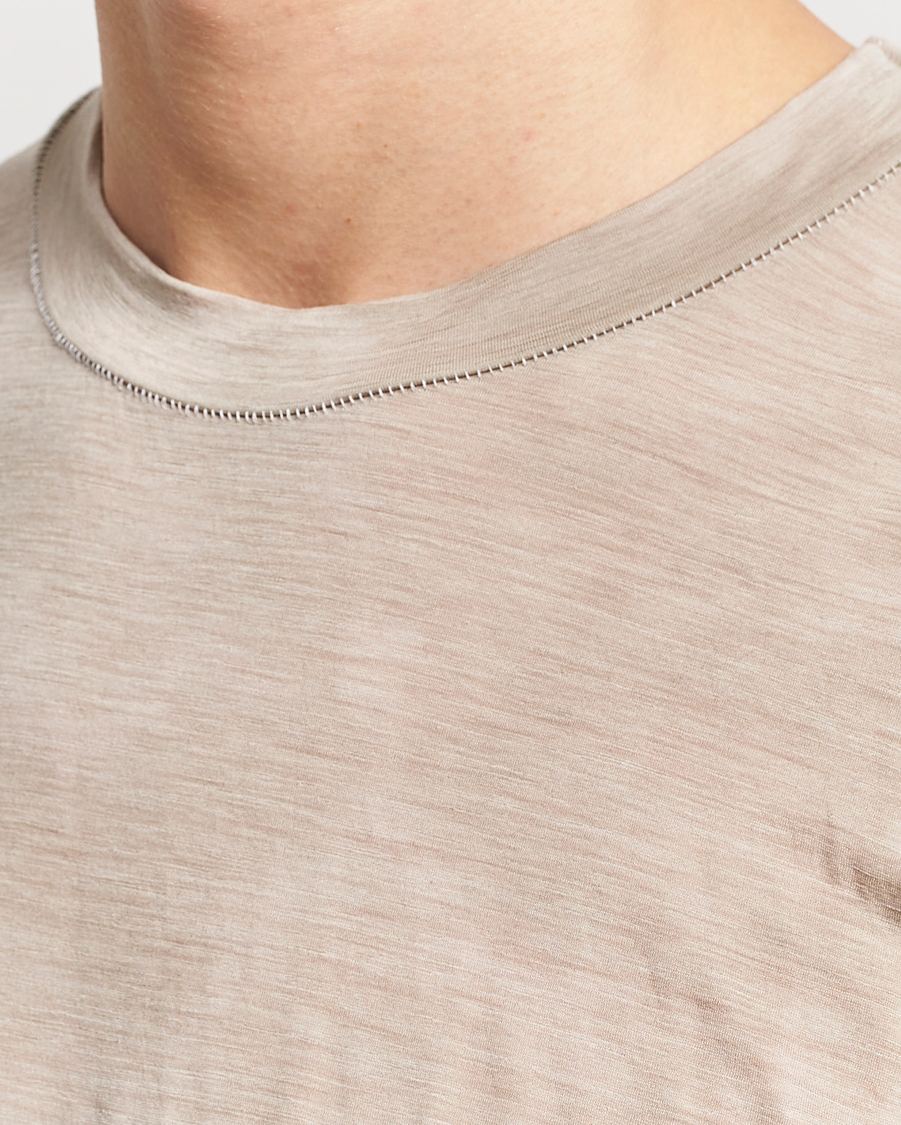Men | T-Shirts | Satisfy | CloudMerino T-Shirt Sun Bleached Greige