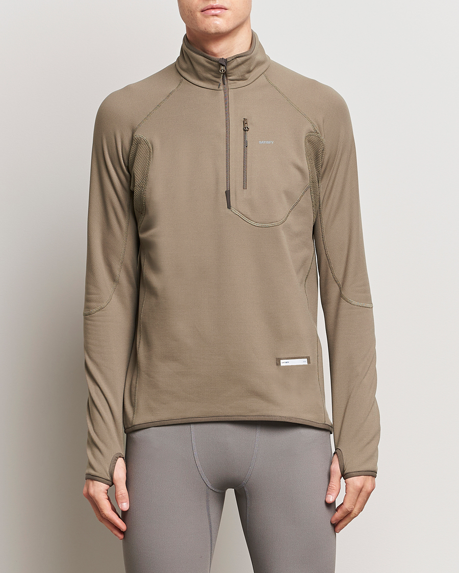 Men | Sweaters & Knitwear | Satisfy | GhostFleece Half Zip Smoky Quartz