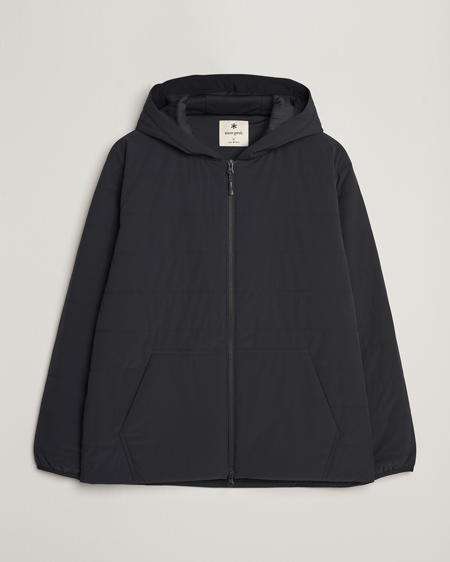 Men | Coats & Jackets | Snow Peak | Flexible Insulated Zip Hoodie Black