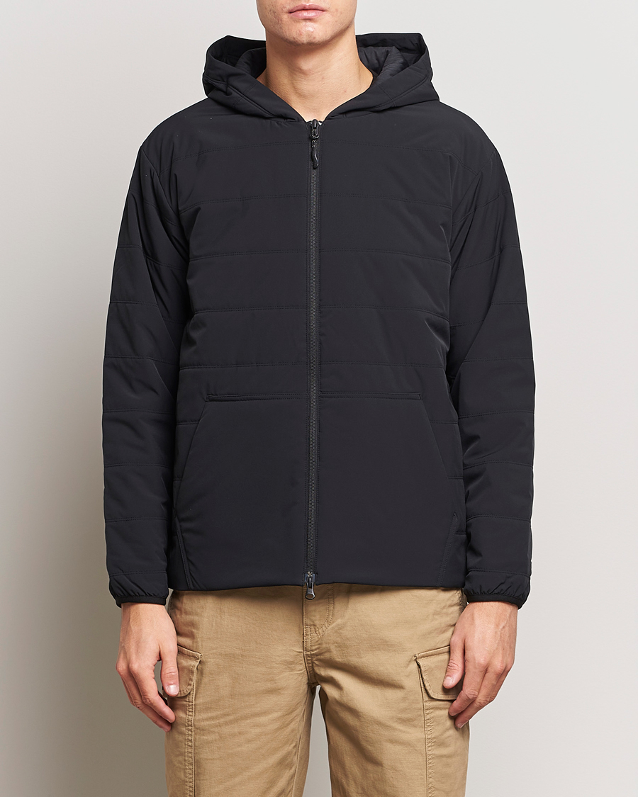 Men | Coats & Jackets | Snow Peak | Flexible Insulated Zip Hoodie Black