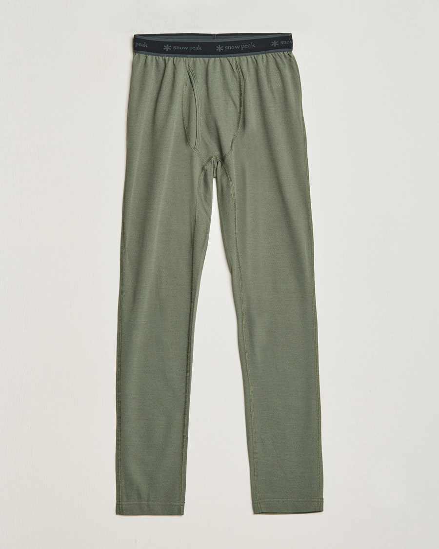 Men | Trousers | Snow Peak | Recycled Polyester/Wool Tights Olive