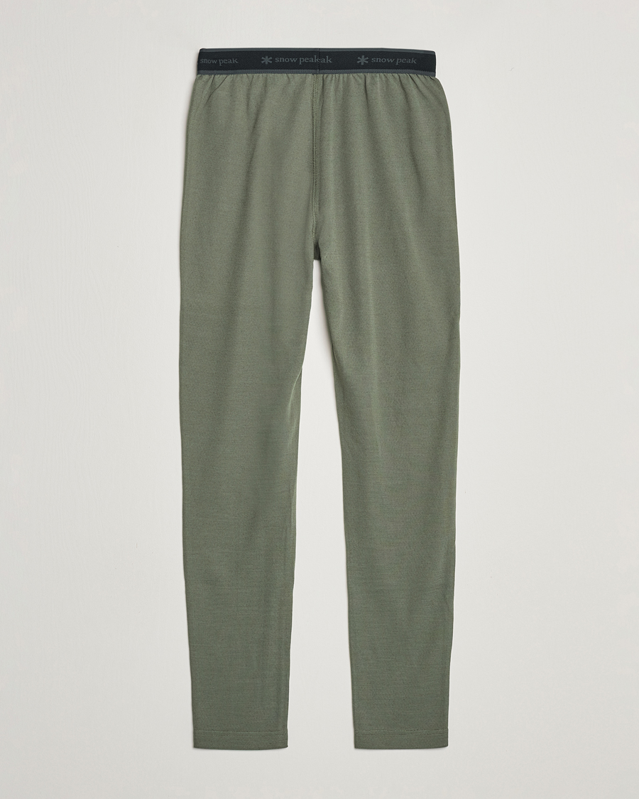 Men | Trousers | Snow Peak | Recycled Polyester/Wool Tights Olive