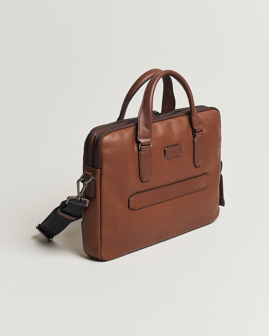 Men | Bags | TUMI | Harrison Sycamore Slim Leather Brief Cognac