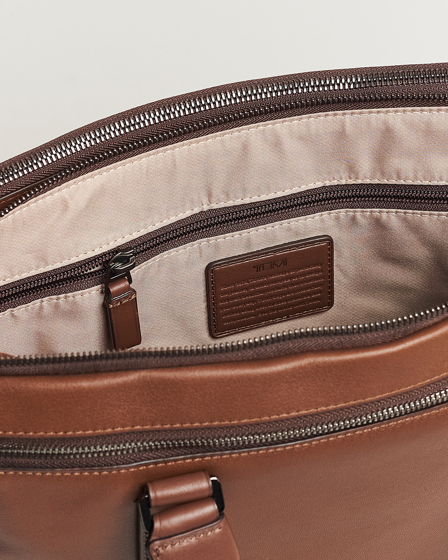 Men | Bags | TUMI | Harrison Sycamore Slim Leather Brief Cognac