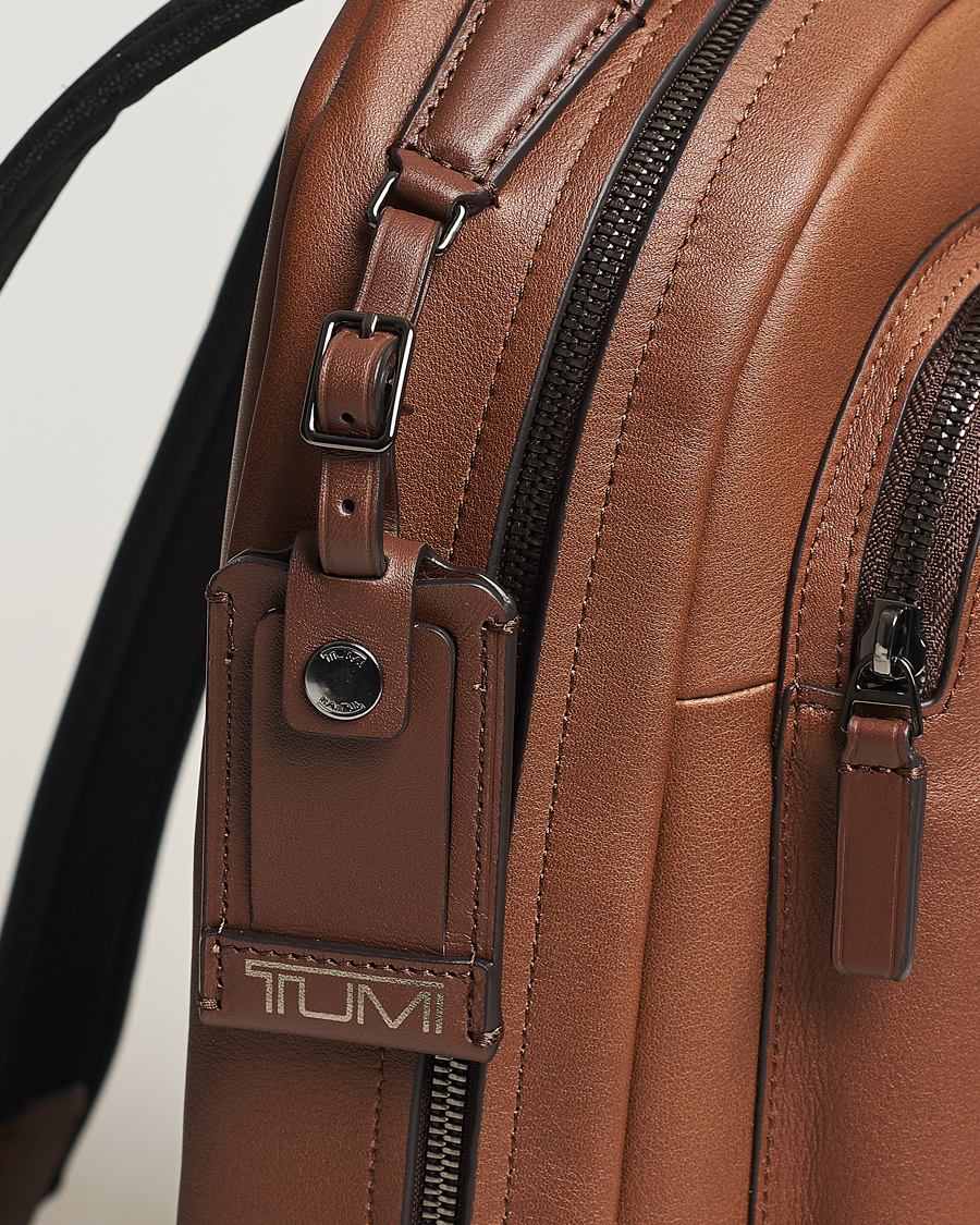 Men | Bags | TUMI | Harrison Bradner Leather Backpack Cognac