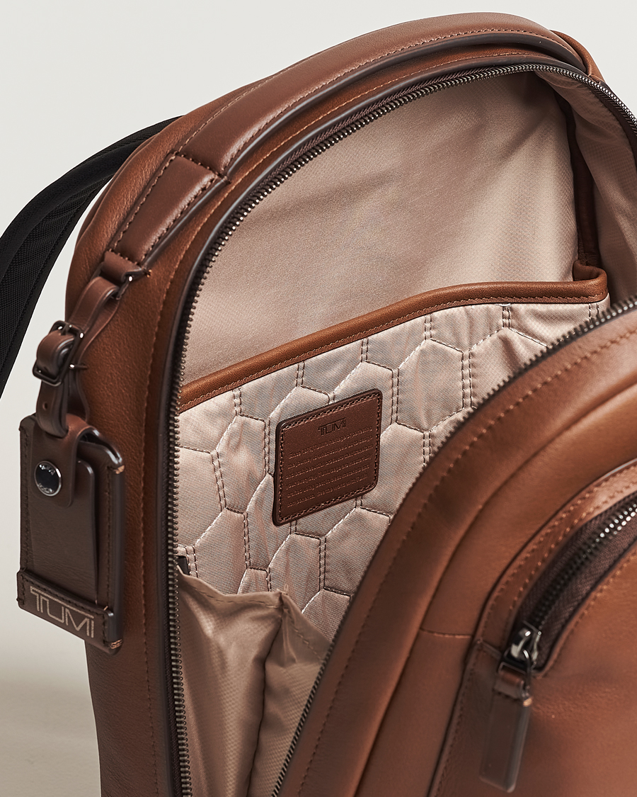 Men | Bags | TUMI | Harrison Bradner Leather Backpack Cognac