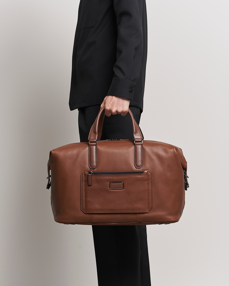Men | Bags | TUMI | Harrison Nelson Leather Duffel Cognac