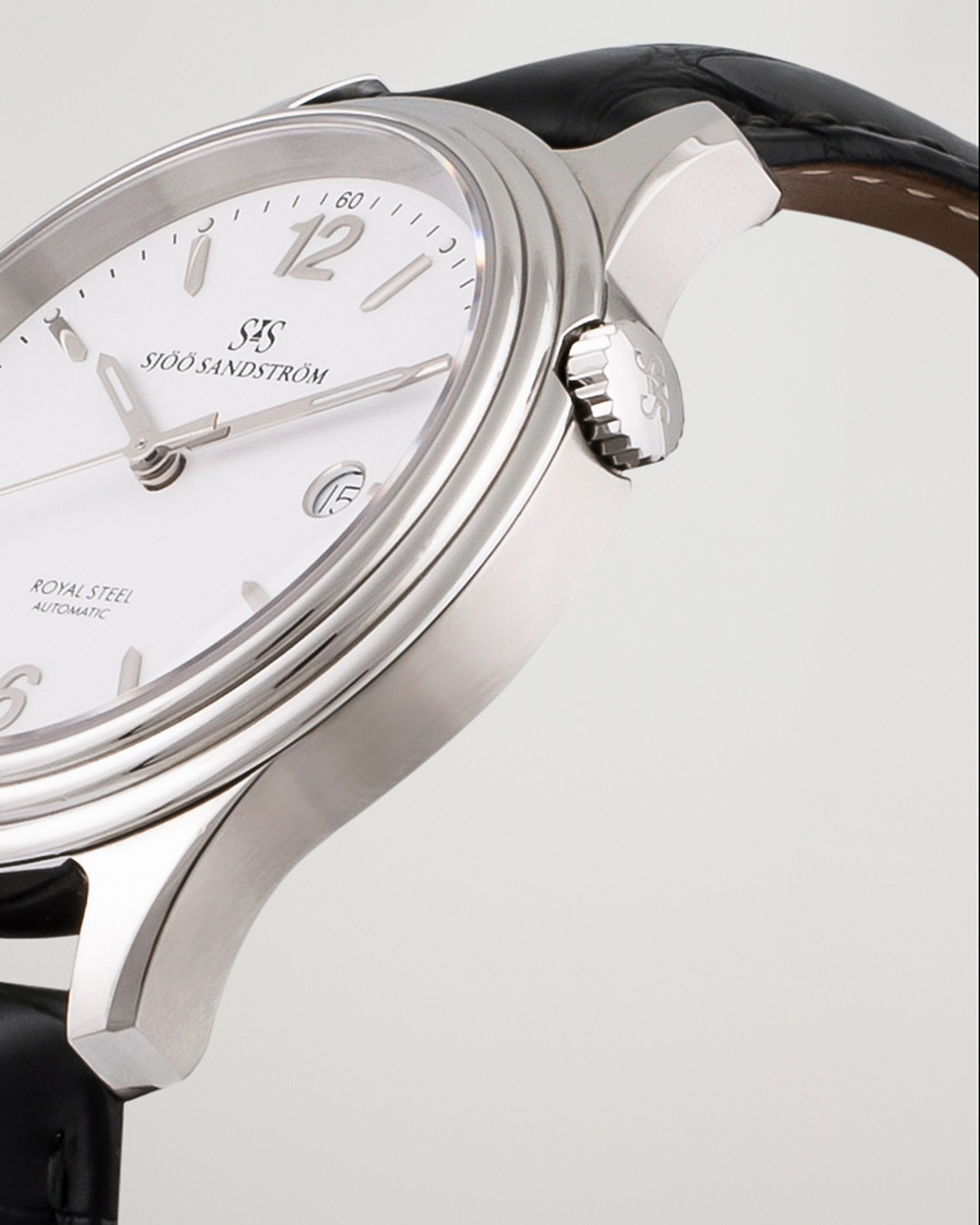Men | Sjöö Sandström Pre-Owned Royal Steel Classic 41mm SS-1841-1 Steel White | Sjöö Sandström Pre-Owned | Royal Steel Classic 41mm SS-1841-1 Steel White