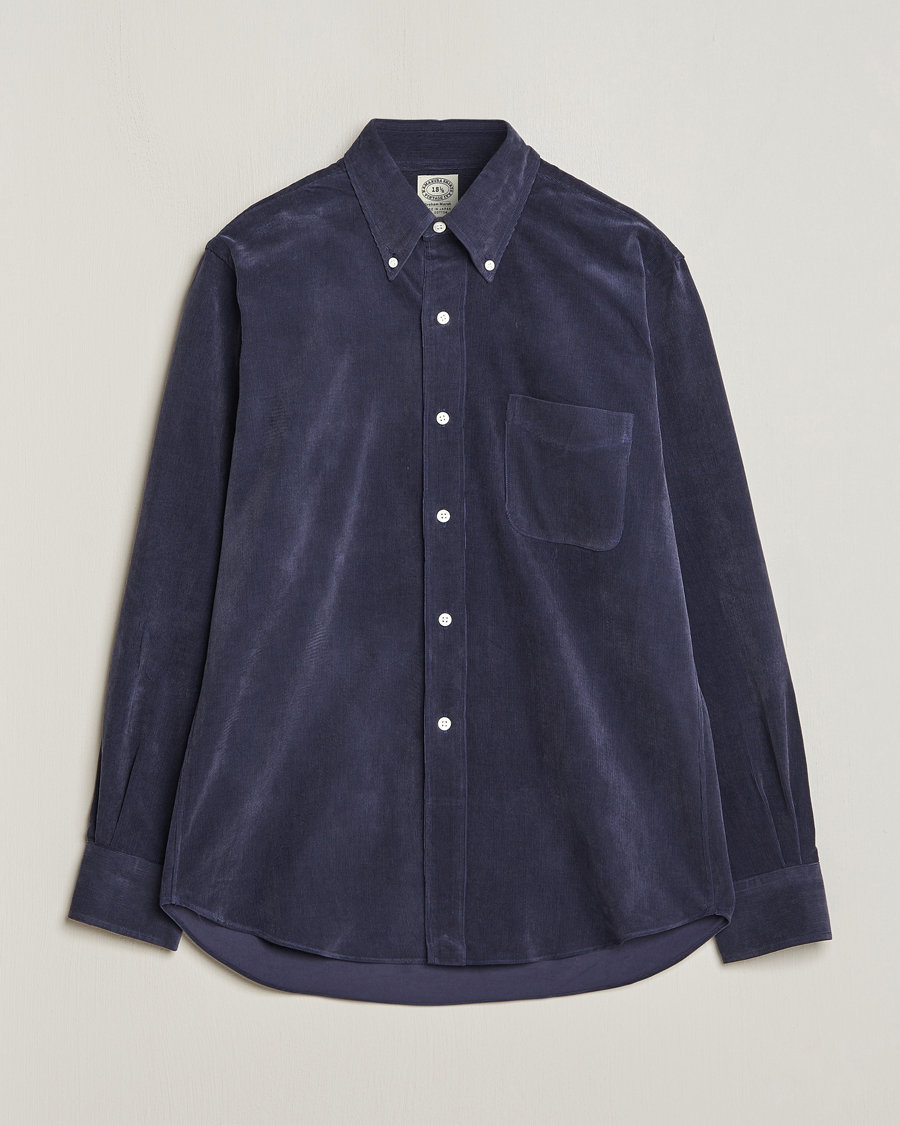 Men | Shirts | Kamakura Shirts | Vintage Ivy Japanese Corduroy Shirt Navy