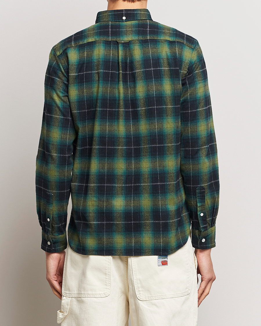 Men | Shirts | BEAMS PLUS | Shaggy Flannel Button Down Shirt Green Check