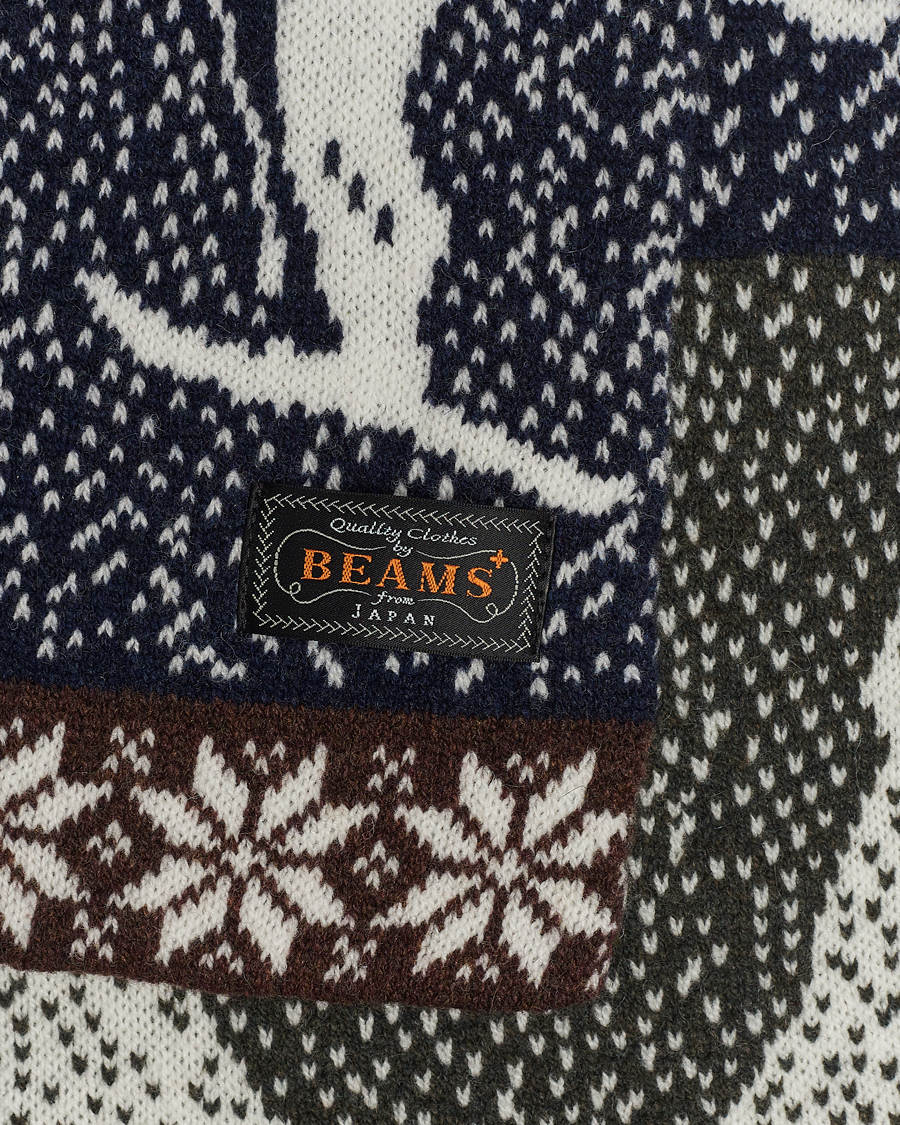 Men | BEAMS PLUS Nordic Jacquard Muffler Scarf Natural | BEAMS PLUS | Nordic Jacquard Muffler Scarf Natural