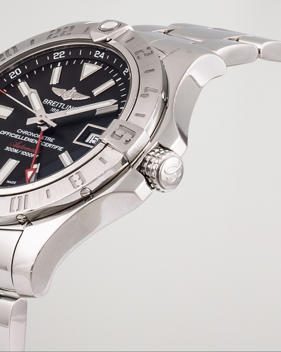 Men | Breitling Pre-Owned Avenger II GMT A3239011 Steel Black | Breitling Pre-Owned | Avenger II GMT A3239011 Steel Black