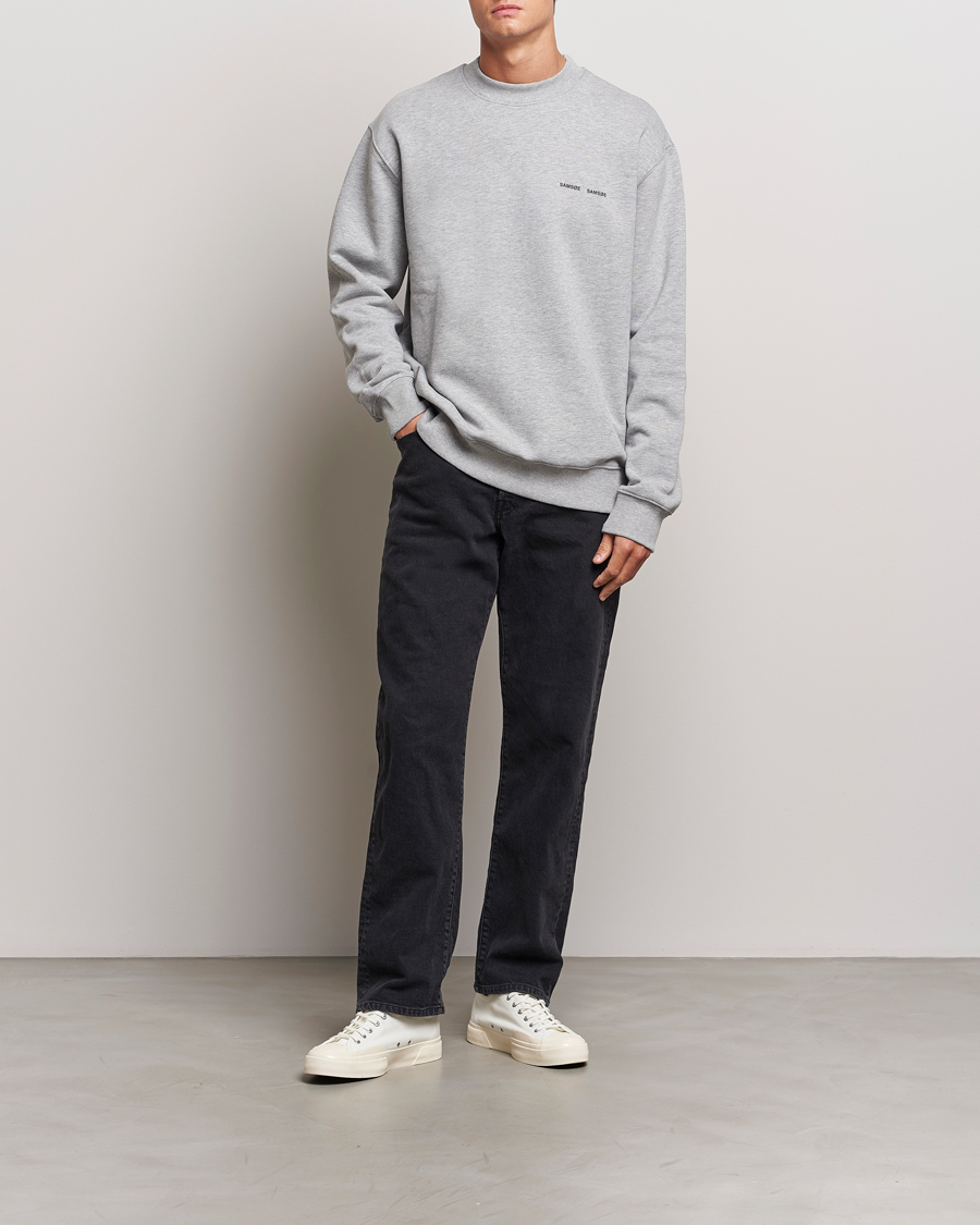 Men | Sweaters & Knitwear | Samsøe Samsøe | Norsbro Crew Neck Sweatshirt Grey Melange