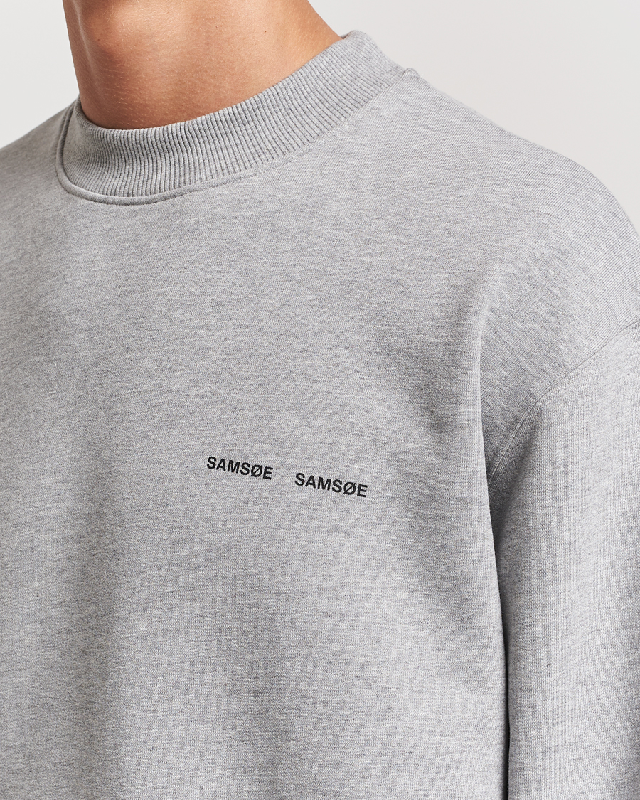 Men | Sweaters & Knitwear | Samsøe Samsøe | Norsbro Crew Neck Sweatshirt Grey Melange