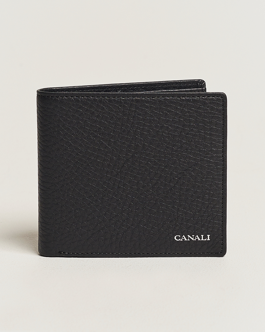Men | Wallets | Canali | Grain Leather Wallet Black