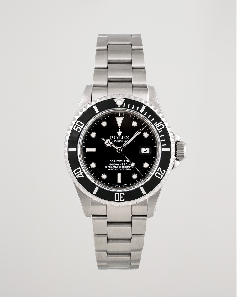 Men | Rolex Pre-Owned Sea Dweller 16600 Oyster Perpetual Steel Black | Rolex Pre-Owned | Sea Dweller 16600 Oyster Perpetual Steel Black
