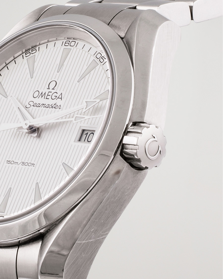 Men | Omega Pre-Owned Seamaster Aqua Terra Steel White | Omega Pre-Owned | Seamaster Aqua Terra Steel White
