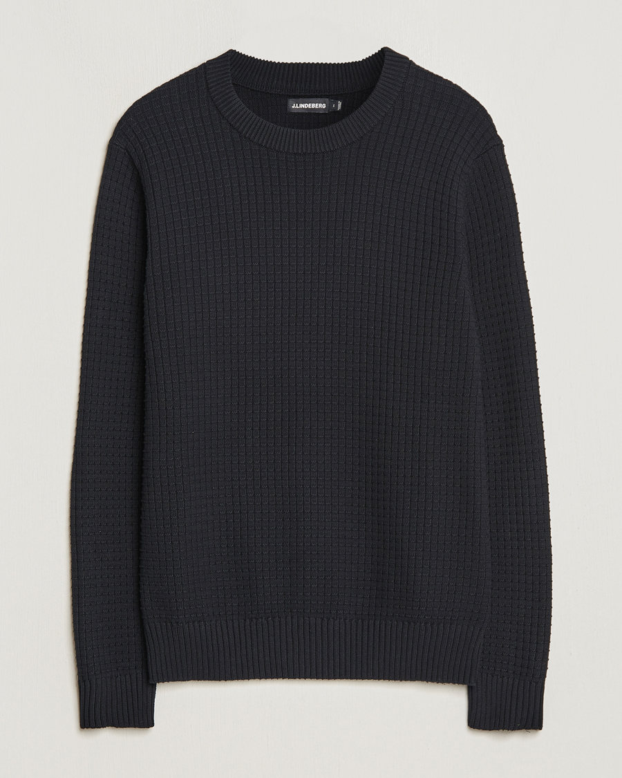Men | Sweaters & Knitwear | J.Lindeberg | Archer Structure Sweater Black