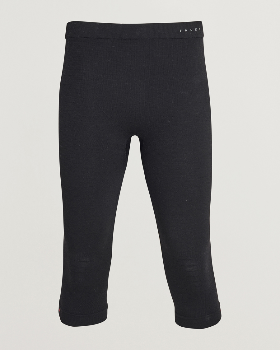 Men | Trousers | Falke | Sport 3/4 Tights Wool Tech Light Black