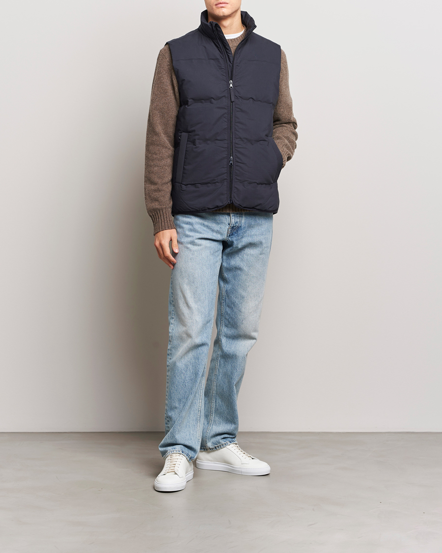 Men | Coats & Jackets | A Day's March | Alford Puffer Vest Navy