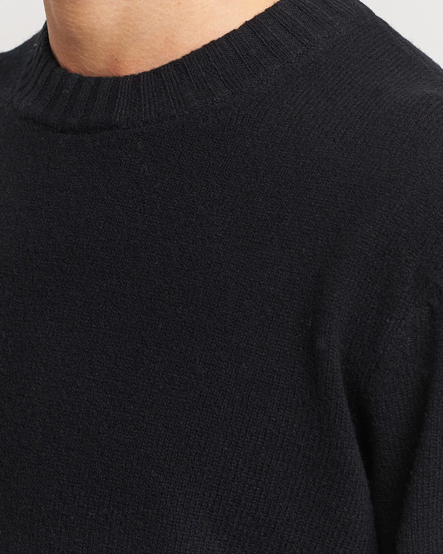 Men | Sweaters & Knitwear | A Day's March | Marlow Lambswool Sweater Black