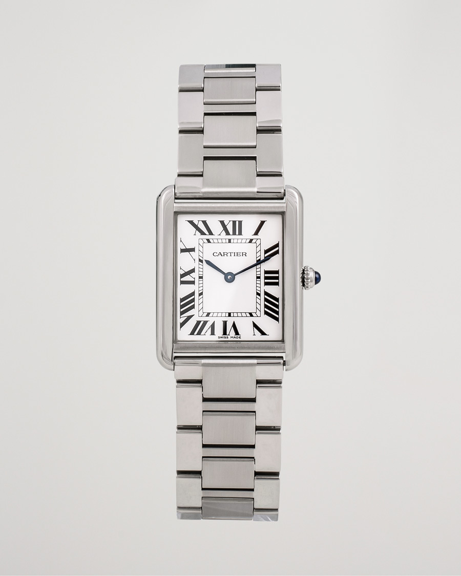 Men | Cartier Pre-Owned Tank Solo Large W5200014 Steel White | Cartier Pre-Owned | Tank Solo Large W5200014 Steel White