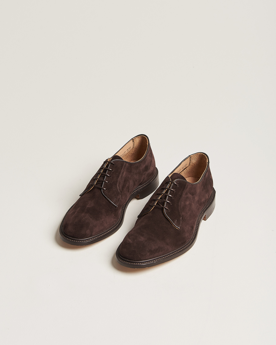 Men | Derby Shoes | Tricker's | Robert Derby Shoes Coffee Suede