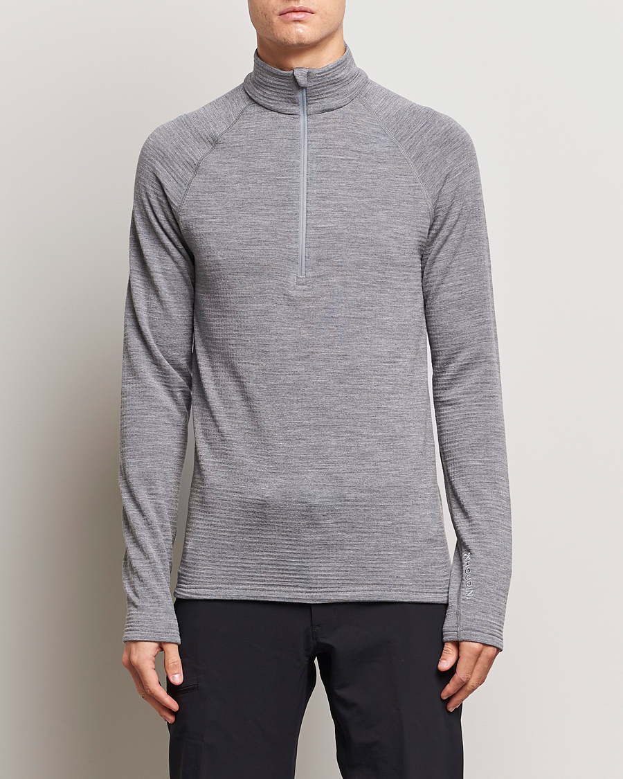 Men | Sweaters & Knitwear | Houdini | Desoli Merino Thermal Half-Zip College Grey