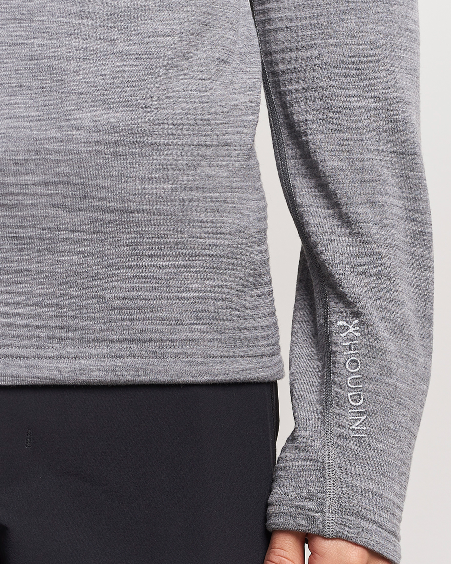 Men | Sweaters & Knitwear | Houdini | Desoli Merino Thermal Half-Zip College Grey